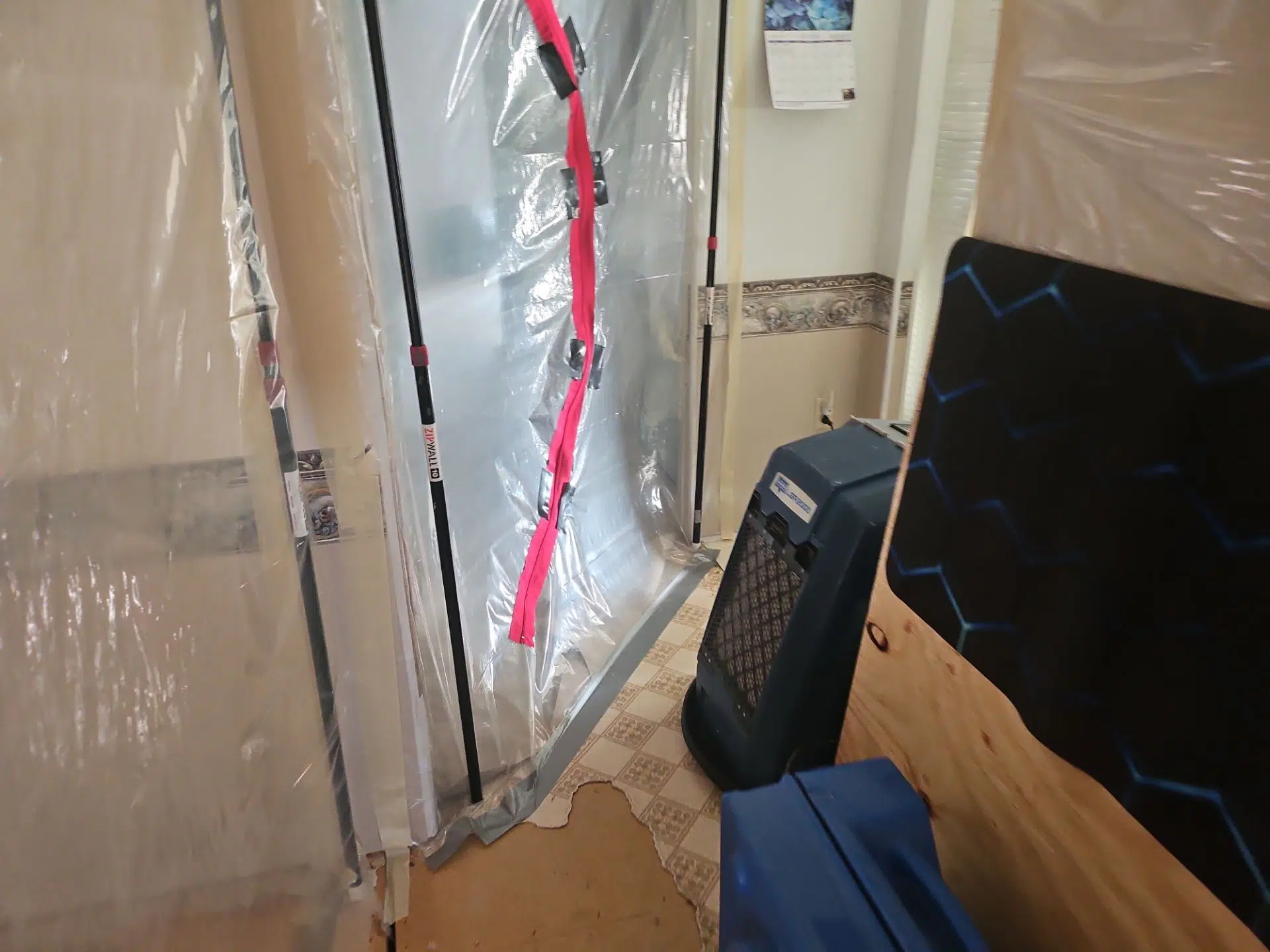 Containment and HEPA air-filtration equipment deployed during field work