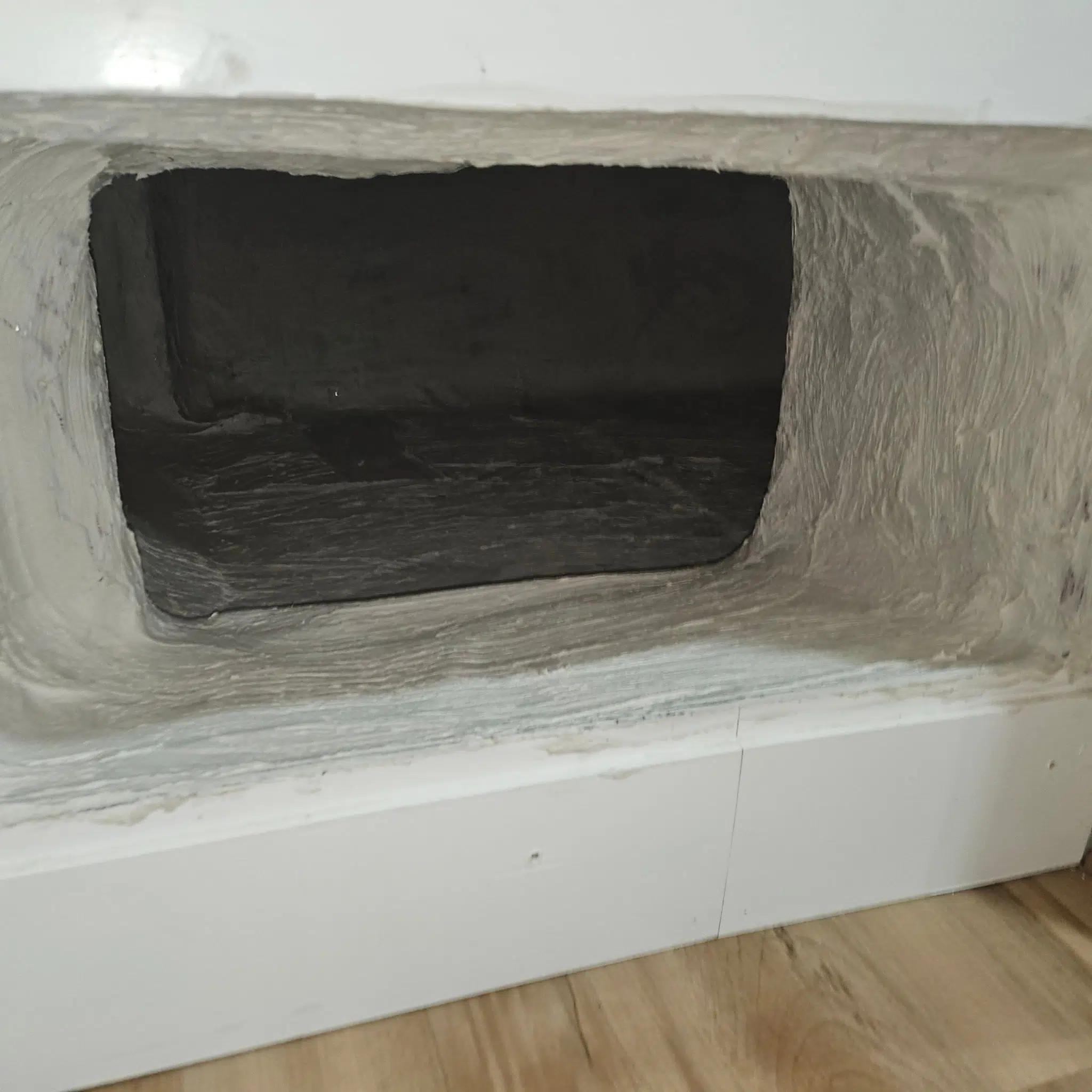 Treated cavity documented during remediation work